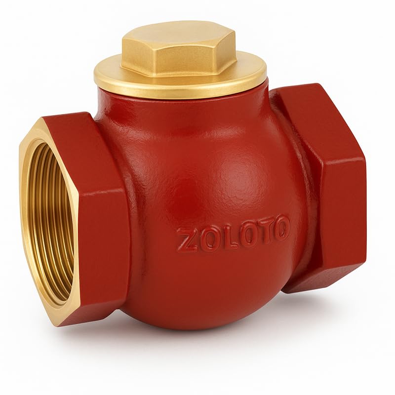 専用です。 Bronze Horizontal Check Valve Screwed with Red Epoxy Coating – 1